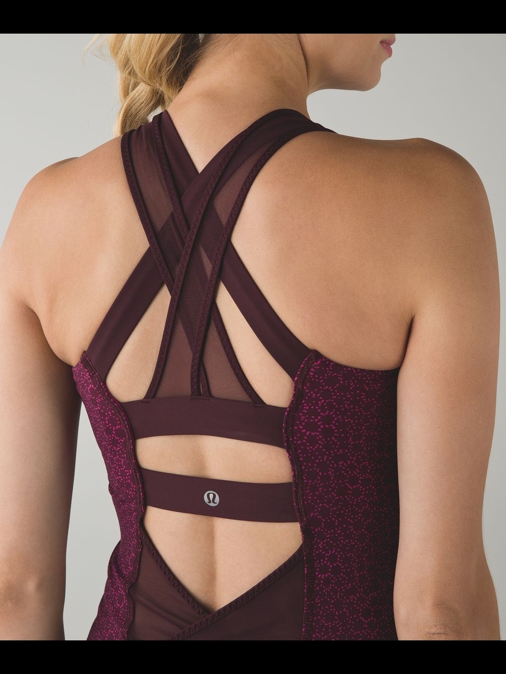 Lululemon Ready, Set, Sweat Tank in Star Pixel Raspberry Bordeaux Drama